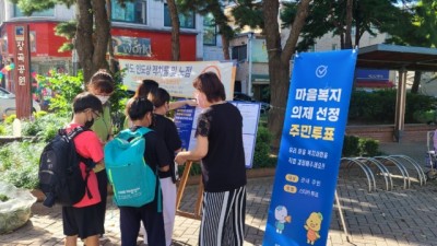 장곡동 마을복지계획 추진단, 주민 의견 반영 위한 「2023년도 마을복지 의제 선정 투표」