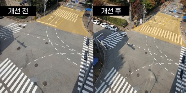 6-1. 수지구가 성복테니스장 인근 교차로의 횡단보도를 이전 설치했다..jpg