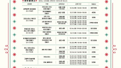 시흥시, 일상에 쉼표가 돼줄 생활문화교육 <홀리목감데이> 참가자 6일부터 선착순 모집