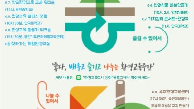 환경교육도시 지정된 용인특례시, 6월에 ‘환경 큰행사’ 연다