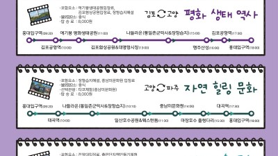 경기도, 28일부터 김포-고양-파주 잇는 광역 관광프로그램 운영
