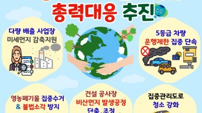 봄철 초미세먼지 총력 대응 추진
