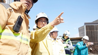 신안산선 붕괴 사고 현장 다시 방문한 김동연, “실종자 구조에 최선” 재차 강조