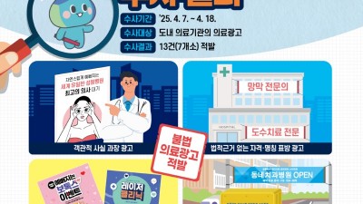 “국내 최고, ○○대상”…경기도 특사경, 불법 의료광고 행위 13건 적발