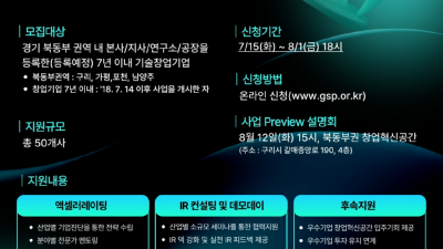 경기도, ‘북동부권 경기창업혁신공간 오픈그라운드’ 참가기업 모집