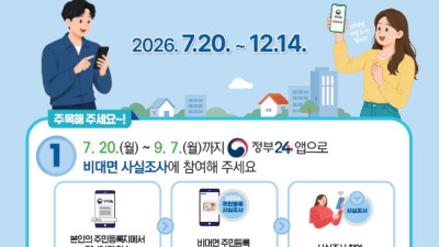 ‘스마트폰으로 집에서 간편하게’ 광명시, 2026년 주민등록 사실조사 실시